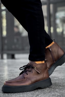 CH213 Bryggen Erkek Spor Günlük Bağcıklı ve Fermuarlı Cilt Bot CST - Kahverengi CH213 Bryggen Erkek Spor Günlük Bağcıklı ve Fermuarlı Cilt Bot CST - Kahverengi