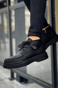 CH213 Bryggen Erkek Spor Günlük Bağcıklı ve Fermuarlı Cilt Bot CST - Siyah CH213 Bryggen Erkek Spor Günlük Bağcıklı ve Fermuarlı Cilt Bot CST - Siyah