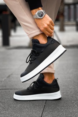 CH219 Laser Erkek Günlük Bağcıklı Cilt Spor Sneaker Ayakkabı CBT - Siyah CH219 Laser Erkek Günlük Bağcıklı Cilt Spor Sneaker Ayakkabı CBT - Siyah
