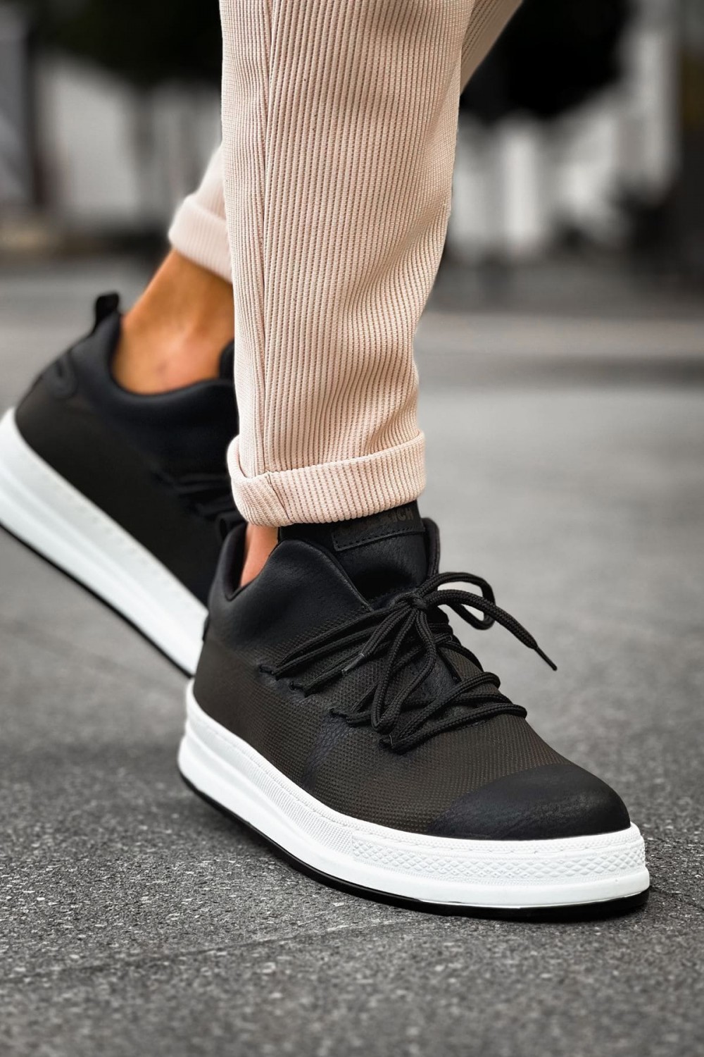 CH219 Laser Erkek Günlük Bağcıklı Cilt Spor Sneaker Ayakkabı CBT - Siyah CH219 Laser Erkek Günlük Bağcıklı Cilt Spor Sneaker Ayakkabı CBT - Siyah