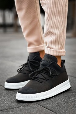 CH219 Laser Erkek Günlük Bağcıklı Cilt Spor Sneaker Ayakkabı CBT - Siyah CH219 Laser Erkek Günlük Bağcıklı Cilt Spor Sneaker Ayakkabı CBT - Siyah