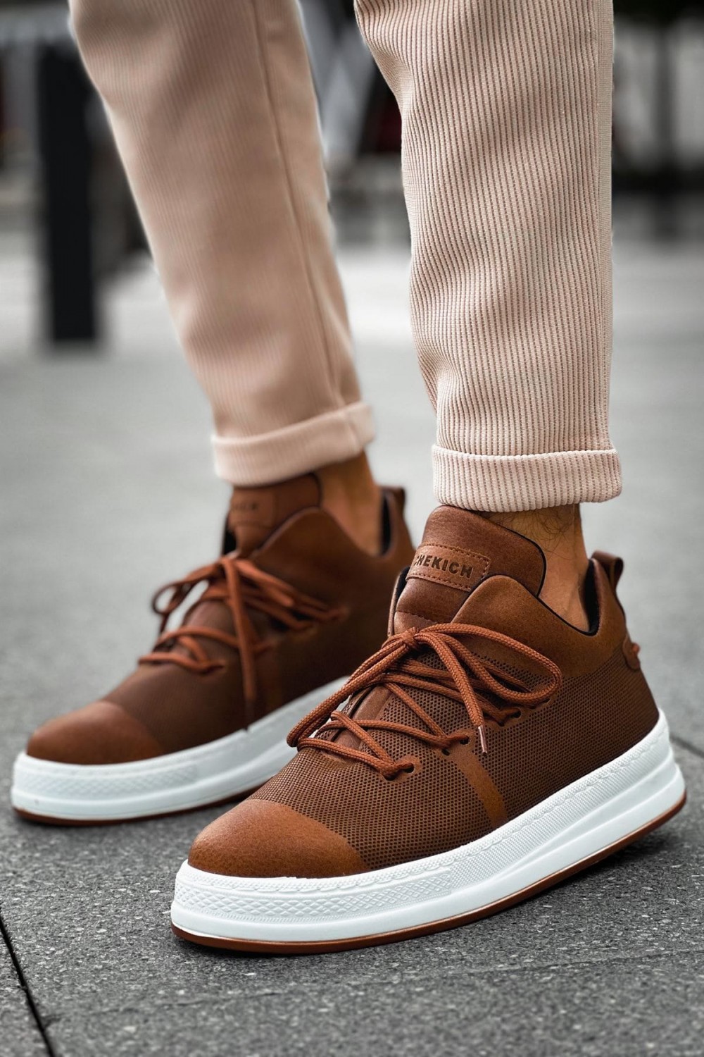 CH219 Laser Erkek Günlük Bağcıklı Cilt Spor Sneaker Ayakkabı CBT - Taba CH219 Laser Erkek Günlük Bağcıklı Cilt Spor Sneaker Ayakkabı CBT - Taba