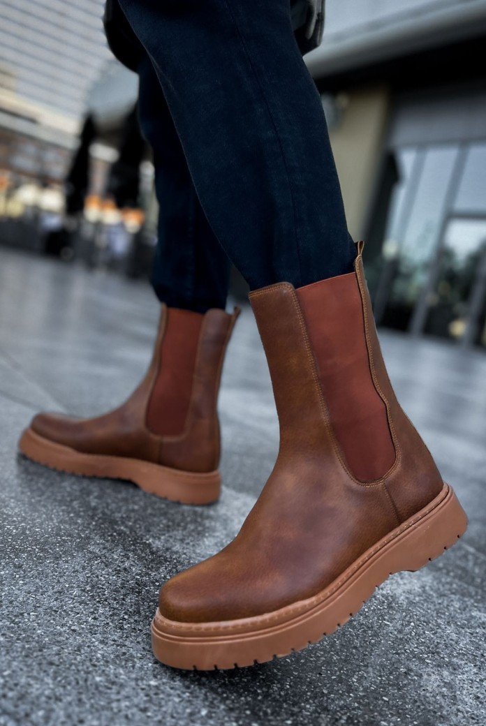 CH223 Alaska Erkek Spor Günlük Bağcıksız Cilt Bot CTT - Taba CH223 Alaska Erkek Spor Günlük Bağcıksız Cilt Bot CTT - Taba