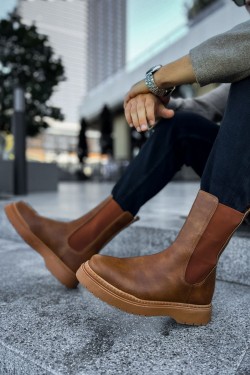 CH223 Alaska Erkek Spor Günlük Bağcıksız Cilt Bot CTT - Taba CH223 Alaska Erkek Spor Günlük Bağcıksız Cilt Bot CTT - Taba