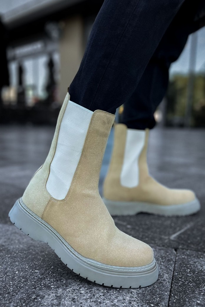 CH223 Alaska Erkek Spor Günlük Bağcıksız Süet Bot SKT - Kum