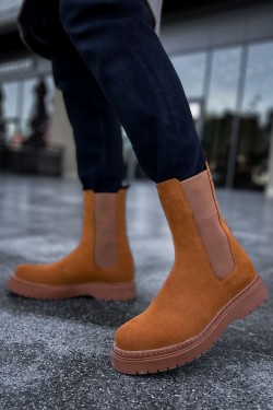 CH223 Alaska Erkek Spor Günlük Bağcıksız Süet Bot STT - Taba