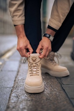 CH225 Impacts Erkek Spor Günlük Bağcıklı Süet Bot SKT - Kum