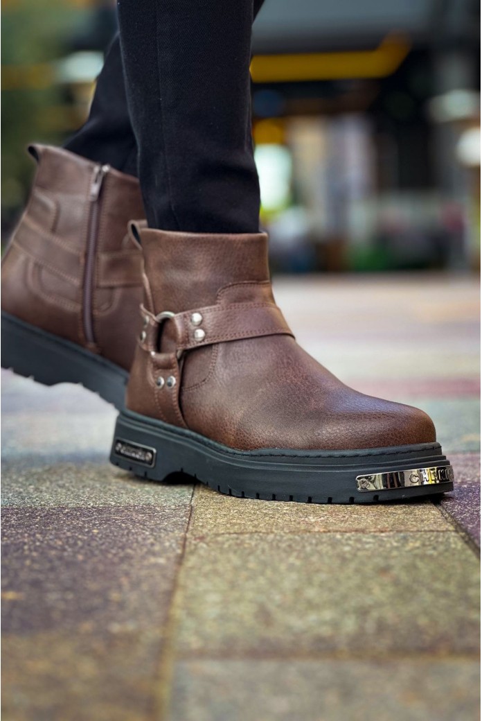 CH227 Yukon Erkek Spor Günlük Fermuarlı Cilt Bot CST - Kahverengi CH227 Yukon Erkek Spor Günlük Fermuarlı Cilt Bot CST - Kahverengi