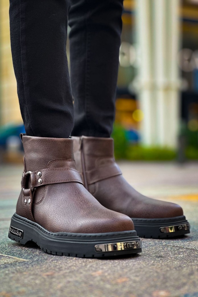 CH227 Yukon Erkek Spor Günlük Fermuarlı Cilt Bot CST - Kahverengi CH227 Yukon Erkek Spor Günlük Fermuarlı Cilt Bot CST - Kahverengi