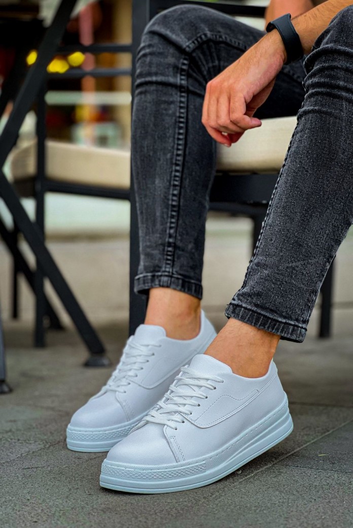 CH2401 Laiva Erkek Günlük Bağcıklı Cilt Spor Sneaker Ayakkabı CBT - Beyaz CH2401 Laiva Erkek Günlük Bağcıklı Cilt Spor Sneaker Ayakkabı CBT - Beyaz