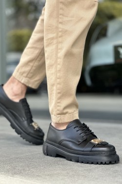 CH2402 Cools Erkek Günlük Bağcıklı Cilt Klasik Ayakkabı CST - Siyah CH2402 Cools Erkek Günlük Bağcıklı Cilt Klasik Ayakkabı CST - Siyah