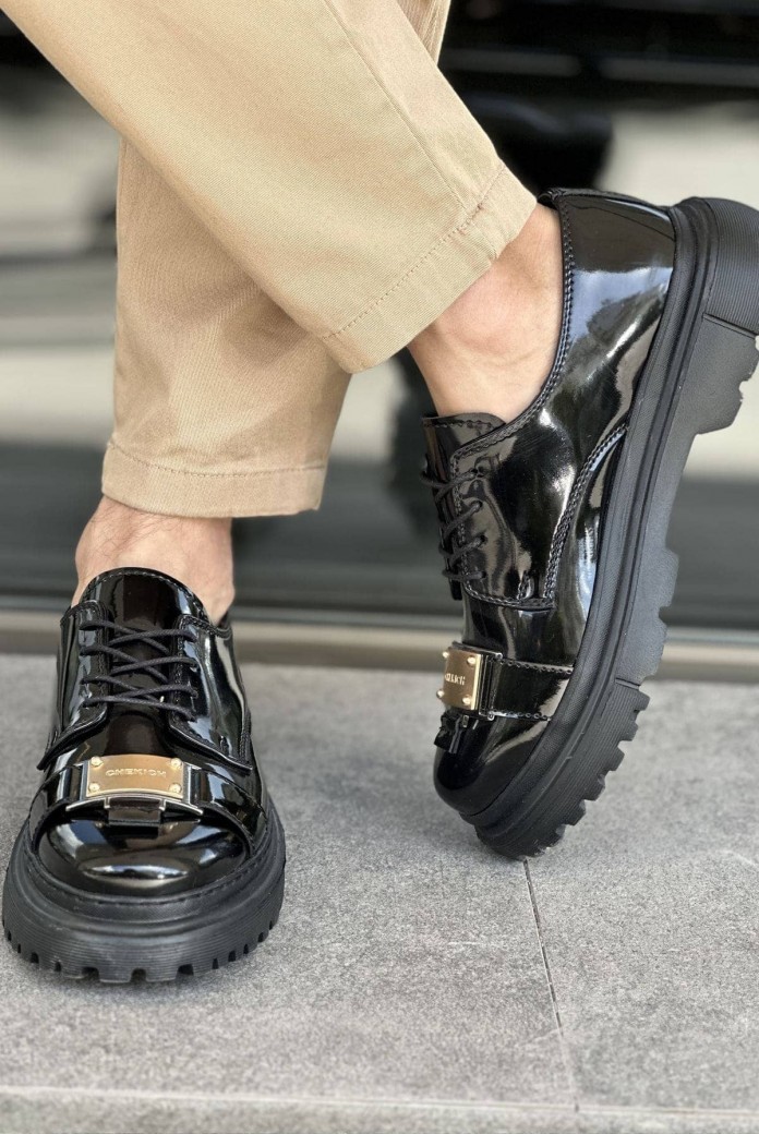 CH2402 Cools Erkek Günlük Bağcıklı Rugan Klasik Ayakkabı RST - Siyah CH2402 Cools Erkek Günlük Bağcıklı Rugan Klasik Ayakkabı RST - Siyah