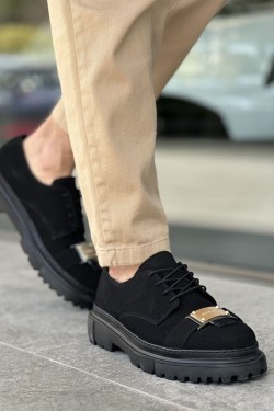 CH2402 Cools Erkek Günlük Bağcıklı Süet Klasik Ayakkabı SST Siyah CH2402 Cools Erkek Günlük Bağcıklı Süet Klasik Ayakkabı SST Siyah