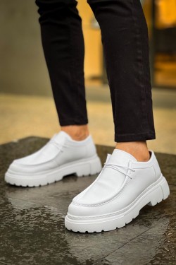 CH2404 Castle Erkek Günlük Bağcıklı Cilt Klasik Ayakkabı CBT - Beyaz CH2404 Castle Erkek Günlük Bağcıklı Cilt Klasik Ayakkabı CBT - Beyaz