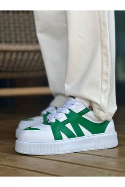 CH2407 Star-X Erkek Günlük Bağcıklı Cilt Spor Sneaker Ayakkabı CBT - Beyaz/Yeşil CH2407 Star-X Erkek Günlük Bağcıklı Cilt Spor Sneaker Ayakkabı CBT - Beyaz/Yeşil