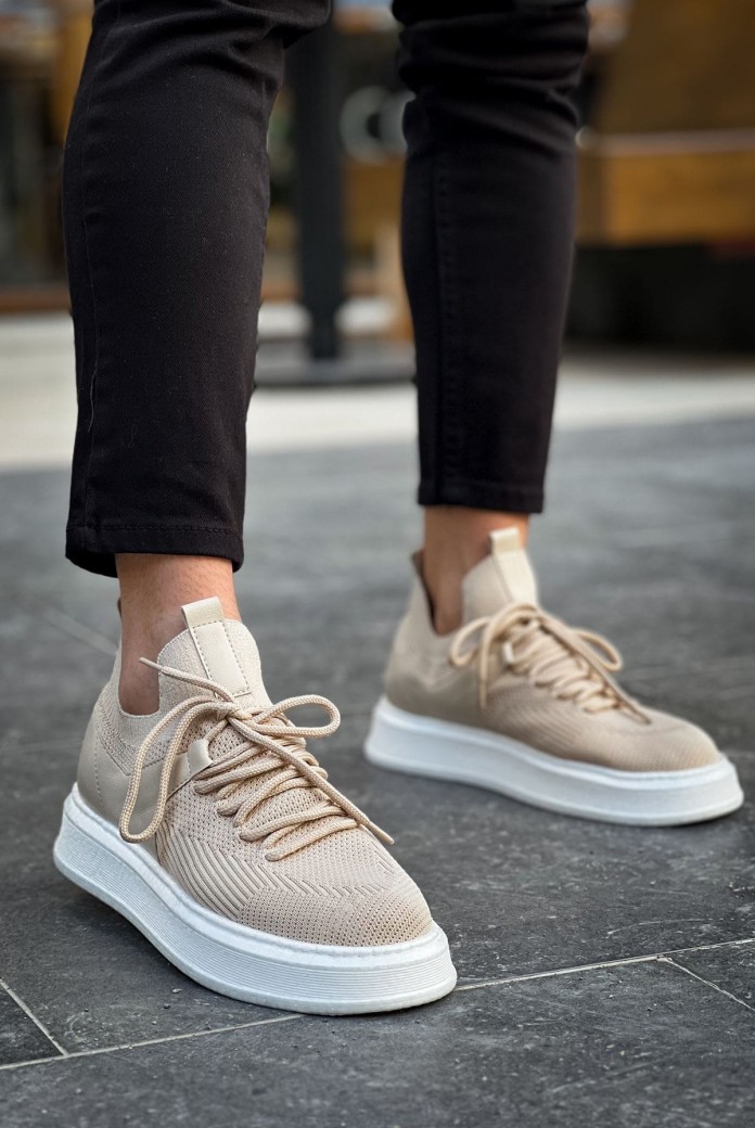 CH2408 Fusion Erkek Günlük Bağcıklı Triko Spor Sneaker Ayakkabı TBT - Bej CH2408 Fusion Erkek Günlük Bağcıklı Triko Spor Sneaker Ayakkabı TBT - Bej