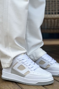 CH2410 Avax Erkek Günlük Bağcıklı Cilt Spor Sneaker Ayakkabı CBT - Beyaz/Bej CH2410 Avax Erkek Günlük Bağcıklı Cilt Spor Sneaker Ayakkabı CBT - Beyaz/Bej