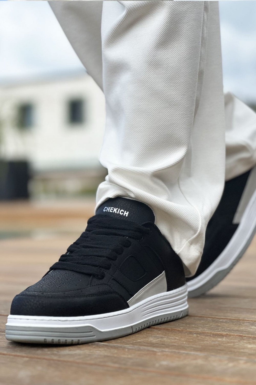 CH2410 Avax Erkek Günlük Bağcıklı Cilt Spor Sneaker Ayakkabı CBT - Siyah CH2410 Avax Erkek Günlük Bağcıklı Cilt Spor Sneaker Ayakkabı CBT - Siyah