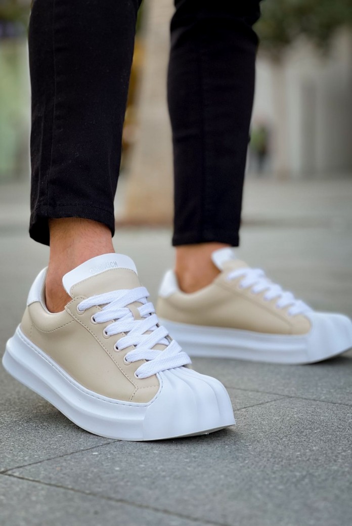 CH2411 Artenay Erkek Günlük Bağcıklı Cilt Spor Sneaker Ayakkabı CBT - Bej CH2411 Artenay Erkek Günlük Bağcıklı Cilt Spor Sneaker Ayakkabı CBT - Bej