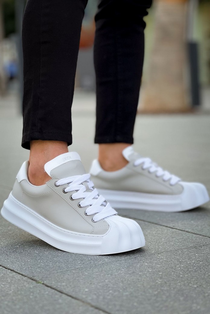 CH2411 Artenay Erkek Günlük Bağcıklı Cilt Spor Sneaker Ayakkabı CBT - Gri CH2411 Artenay Erkek Günlük Bağcıklı Cilt Spor Sneaker Ayakkabı CBT - Gri