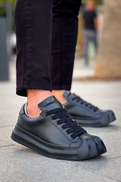 CH2411 Artenay Erkek Günlük Bağcıklı Cilt Spor Sneaker Ayakkabı CST - Siyah CH2411 Artenay Erkek Günlük Bağcıklı Cilt Spor Sneaker Ayakkabı CST - Siyah