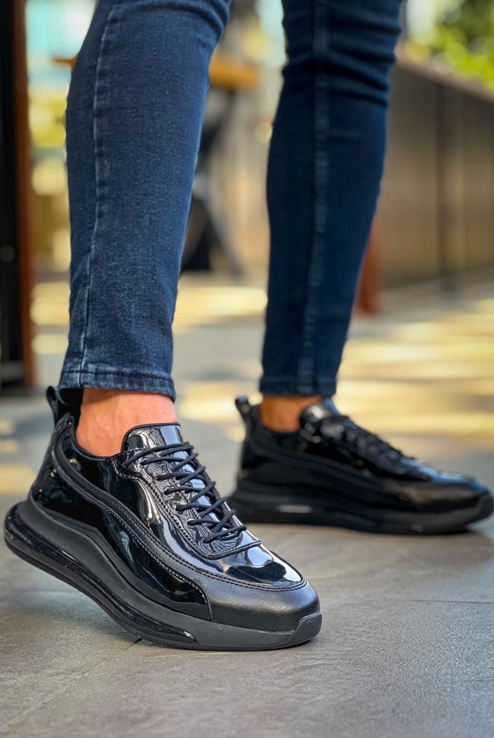 CH2419 Cools Erkek Günlük Bağcıklı Rugan Cilt Spor Sneaker Ayakkabı RCST - Siyah CH2419 Cools Erkek Günlük Bağcıklı Rugan Cilt Spor Sneaker Ayakkabı RCST - Siyah