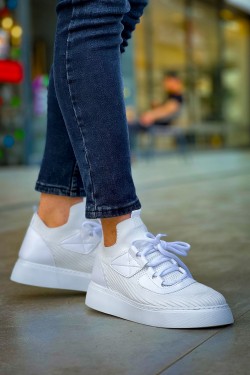 CH2425 Yezz Erkek Günlük Bağcıklı Triko Spor Sneaker Ayakkabı TBT - Beyaz CH2425 Yezz Erkek Günlük Bağcıklı Triko Spor Sneaker Ayakkabı TBT - Beyaz