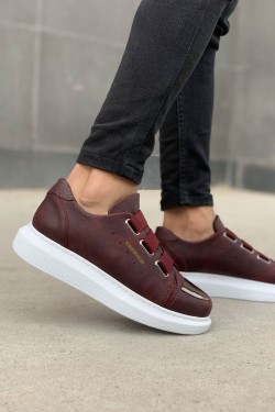 CH251 Mirror Erkek Günlük Lastikli Cilt Spor Sneaker Ayakkabı CBT - Bordo CH251 Mirror Erkek Günlük Lastikli Cilt Spor Sneaker Ayakkabı CBT - Bordo