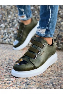 CH251 Mirror Erkek Günlük Lastikli Cilt Spor Sneaker Ayakkabı CBT - Haki CH251 Mirror Erkek Günlük Lastikli Cilt Spor Sneaker Ayakkabı CBT - Haki