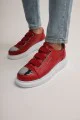 CH251 Mirror Erkek Günlük Lastikli Cilt Spor Sneaker Ayakkabı CBT - Kırmızı