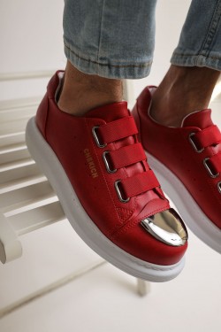 CH251 Mirror Erkek Günlük Lastikli Cilt Spor Sneaker Ayakkabı CBT - Kırmızı CH251 Mirror Erkek Günlük Lastikli Cilt Spor Sneaker Ayakkabı CBT - Kırmızı