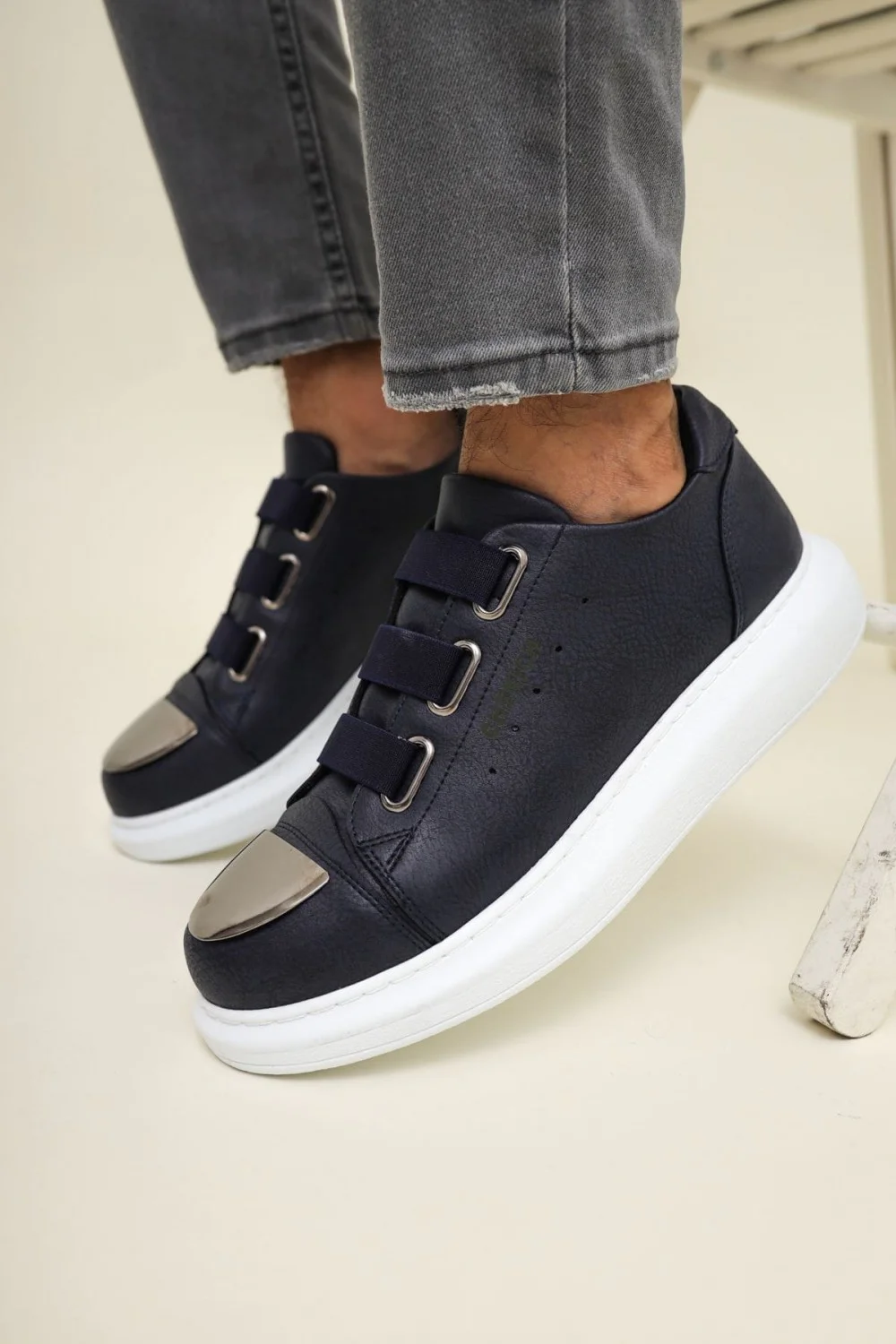 CH251 Mirror Erkek Günlük Lastikli Cilt Spor Sneaker Ayakkabı CBT - Lacivert CH251 Mirror Erkek Günlük Lastikli Cilt Spor Sneaker Ayakkabı CBT - Lacivert