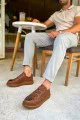CH251 Mirror Erkek Günlük Lastikli Cilt Spor Sneaker Ayakkabı CTT - Taba