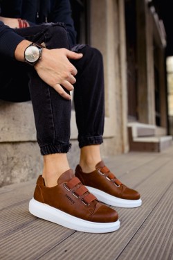 CH253 Mirror Non Erkek Günlük Lastikli Cilt Spor Sneaker Ayakkabı CBT - Taba CH253 Mirror Non Erkek Günlük Lastikli Cilt Spor Sneaker Ayakkabı CBT - Taba