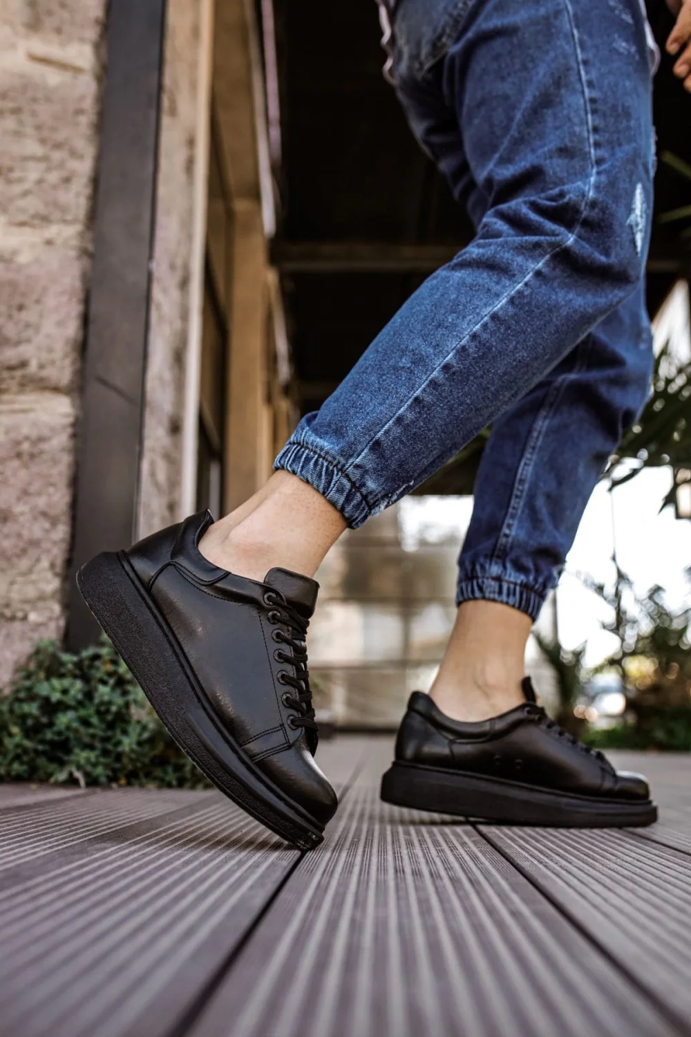 CH257 Estrellas Erkek Günlük Bağcıklı Cilt Spor Sneaker Ayakkabı CST - Siyah CH257 Estrellas Erkek Günlük Bağcıklı Cilt Spor Sneaker Ayakkabı CST - Siyah