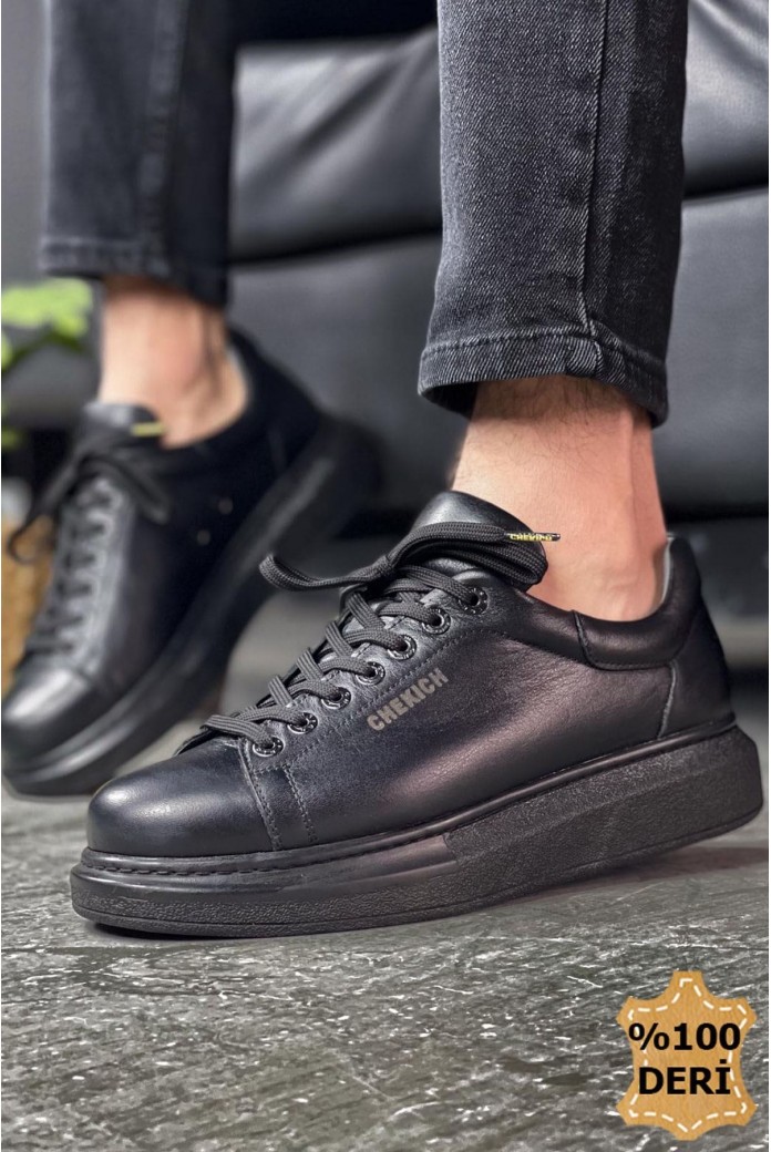 CH257 Estrellas Erkek Günlük Bağcıklı Hakiki Deri Spor Sneaker Ayakkabı DST - Siyah CH257 Estrellas Erkek Günlük Bağcıklı Hakiki Deri Spor Sneaker Ayakkabı DST - Siyah