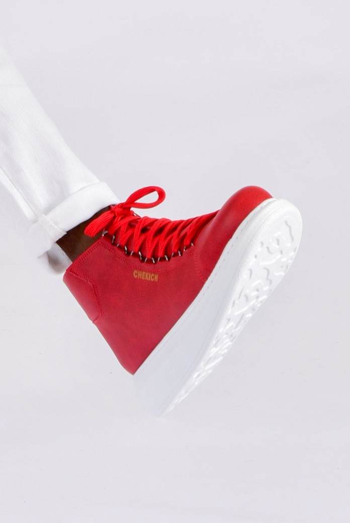 CH258 Roma Erkek Spor Günlük Bağcıklı Cilt Bot CBT - Kırmızı CH258 Roma Erkek Spor Günlük Bağcıklı Cilt Bot CBT - Kırmızı