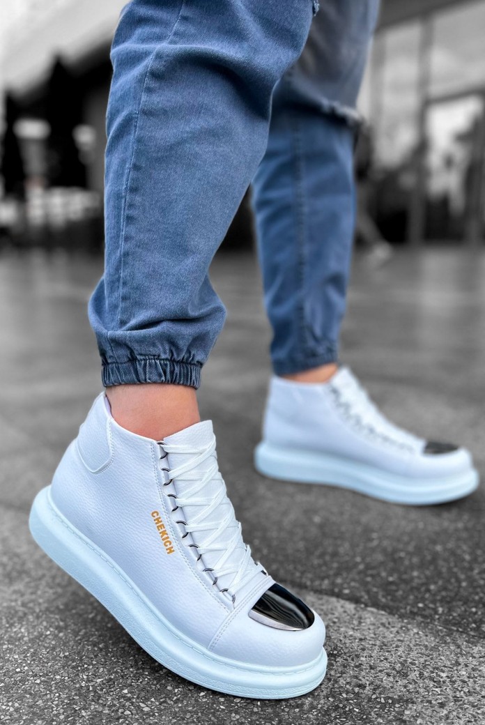 CH267 Roma Mirror Erkek Spor Günlük Bağcıklı Cilt Bot CBT - Beyaz CH267 Roma Mirror Erkek Spor Günlük Bağcıklı Cilt Bot CBT - Beyaz