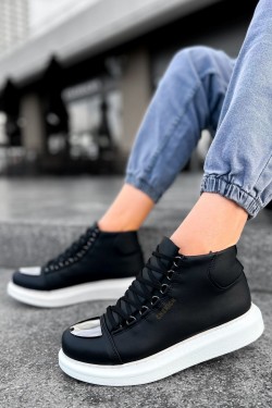 CH267 Roma Mirror Erkek Spor Günlük Bağcıklı Cilt Bot CBT - Siyah CH267 Roma Mirror Erkek Spor Günlük Bağcıklı Cilt Bot CBT - Siyah