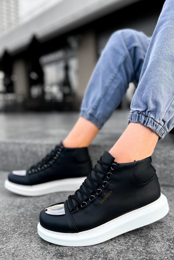 CH267 Roma Mirror Erkek Spor Günlük Bağcıklı Cilt Bot CBT - Siyah CH267 Roma Mirror Erkek Spor Günlük Bağcıklı Cilt Bot CBT - Siyah