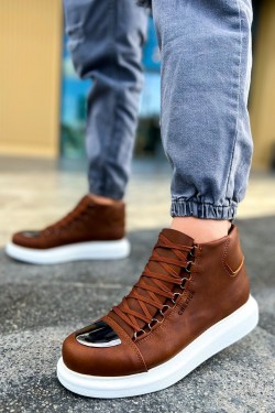 CH267 Roma Mirror Erkek Spor Günlük Bağcıklı Cilt Bot CBT - Taba CH267 Roma Mirror Erkek Spor Günlük Bağcıklı Cilt Bot CBT - Taba