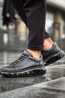 CH295 Sollıevo Erkek Günlük Bağcıklı Cilt Spor Sneaker Ayakkabı CST - Siyah CH295 Sollıevo Erkek Günlük Bağcıklı Cilt Spor Sneaker Ayakkabı CST - Siyah