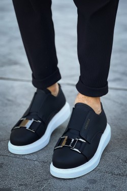CH297 Verona Erkek Günlük Lastikli Tokalı Cilt Spor Sneaker Ayakkabı CBT - Siyah CH297 Verona Erkek Günlük Lastikli Tokalı Cilt Spor Sneaker Ayakkabı CBT - Siyah