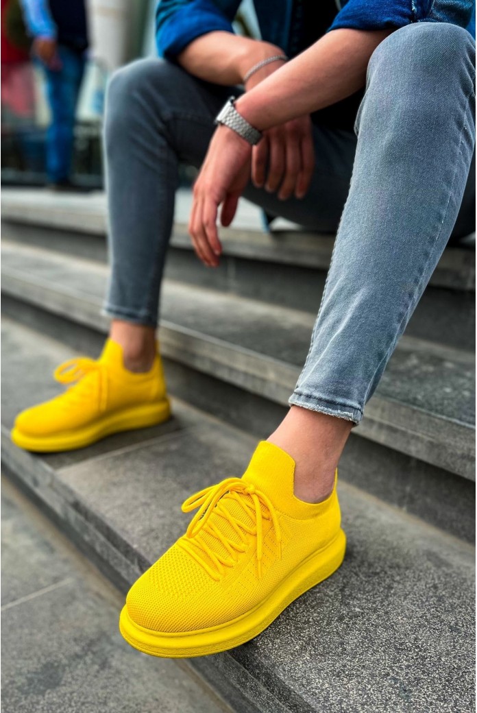 CH307 Tricot Erkek Günlük Bağcıklı Triko Spor Sneaker Ayakkabı TST - Sarı CH307 Tricot Erkek Günlük Bağcıklı Triko Spor Sneaker Ayakkabı TST - Sarı