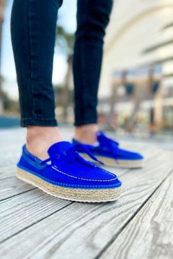 CH311 Espadril Erkek Günlük Bağcıklı Hasır Taban Triko Klasik Ayakkabı THT - Mavi CH311 Espadril Erkek Günlük Bağcıklı Hasır Taban Triko Klasik Ayakkabı THT - Mavi