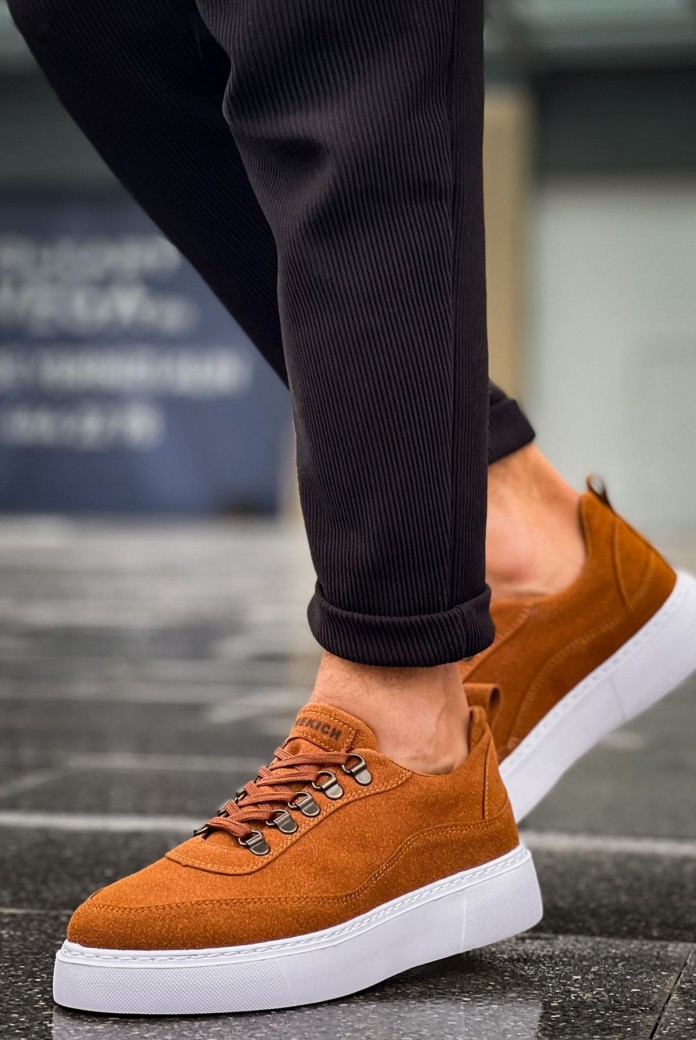 CH319 Stamina Erkek Günlük Bağcıklı Süet Spor Sneaker Ayakkabı SBT - Taba