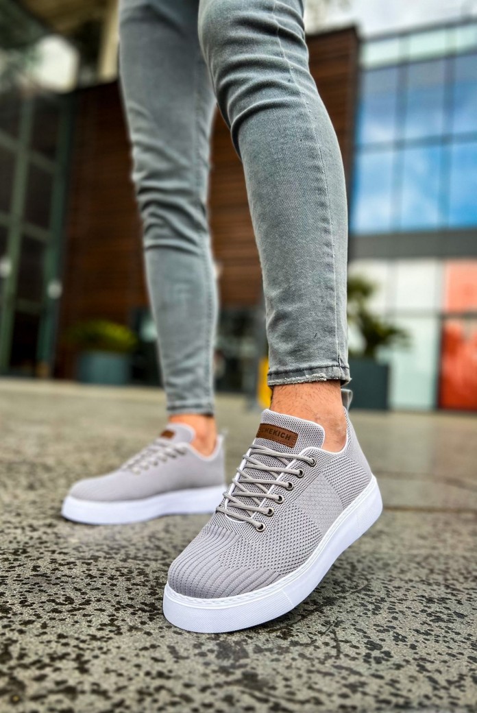CH413 Crew Erkek Günlük Bağcıklı Triko Spor Sneaker Ayakkabı TBT - Antrasit