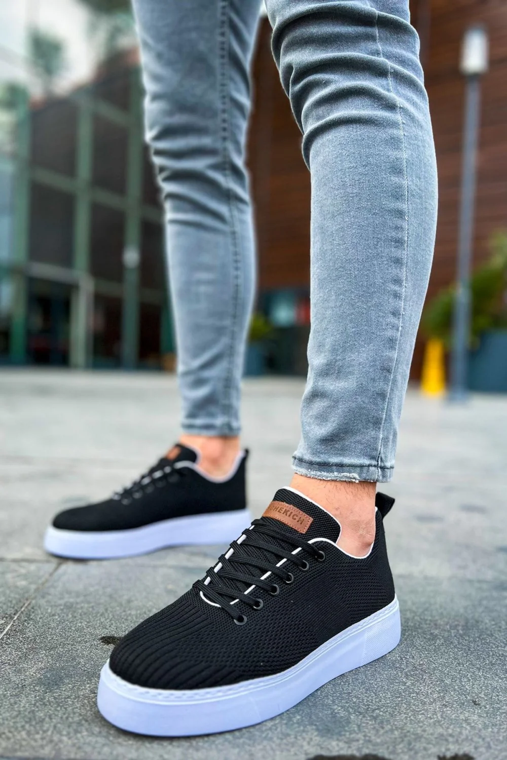 CH413 Crew Erkek Günlük Bağcıklı Triko Spor Sneaker Ayakkabı TBT - Siyah CH413 Crew Erkek Günlük Bağcıklı Triko Spor Sneaker Ayakkabı TBT - Siyah
