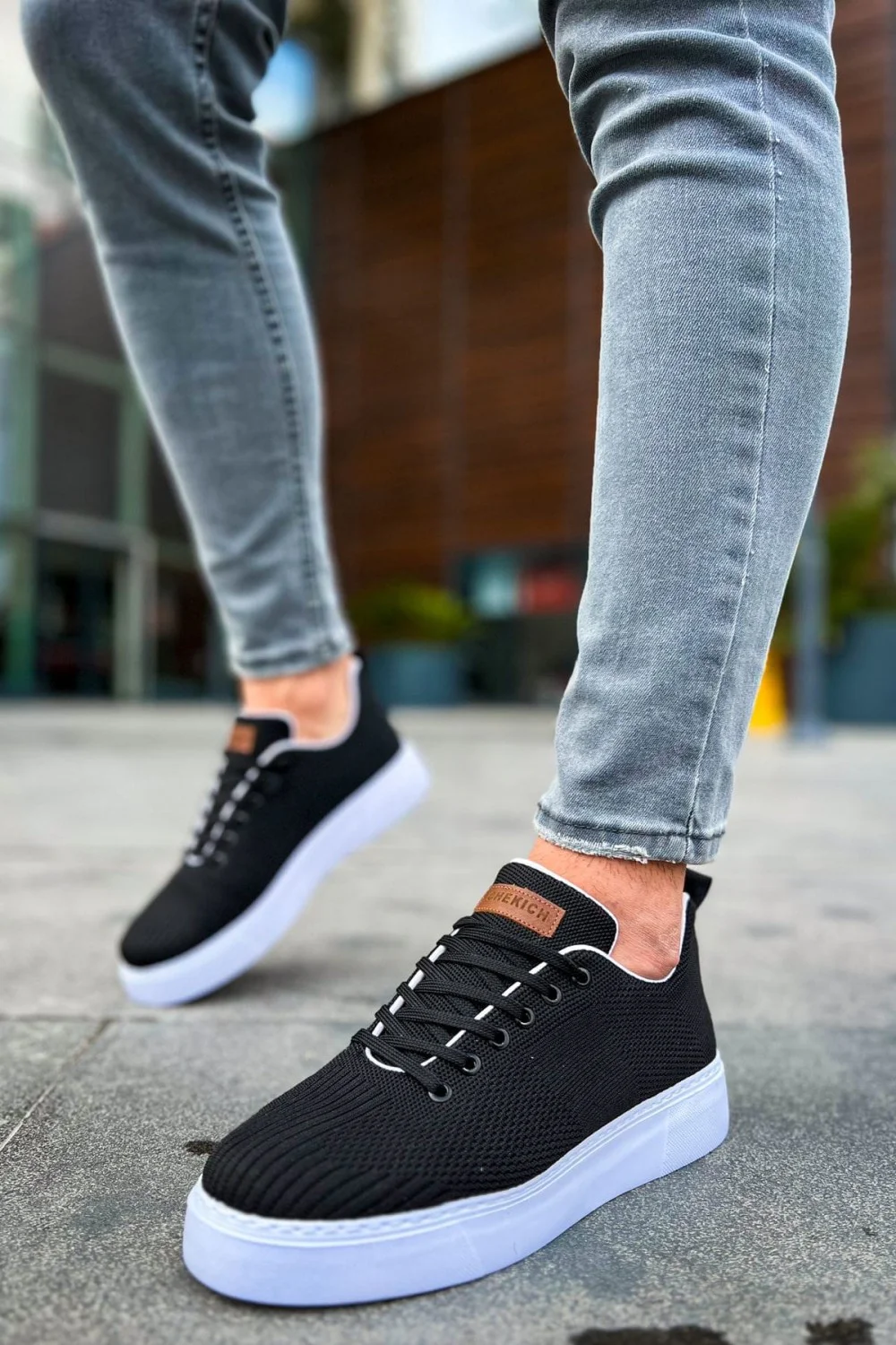 CH413 Crew Erkek Günlük Bağcıklı Triko Spor Sneaker Ayakkabı TBT - Siyah CH413 Crew Erkek Günlük Bağcıklı Triko Spor Sneaker Ayakkabı TBT - Siyah