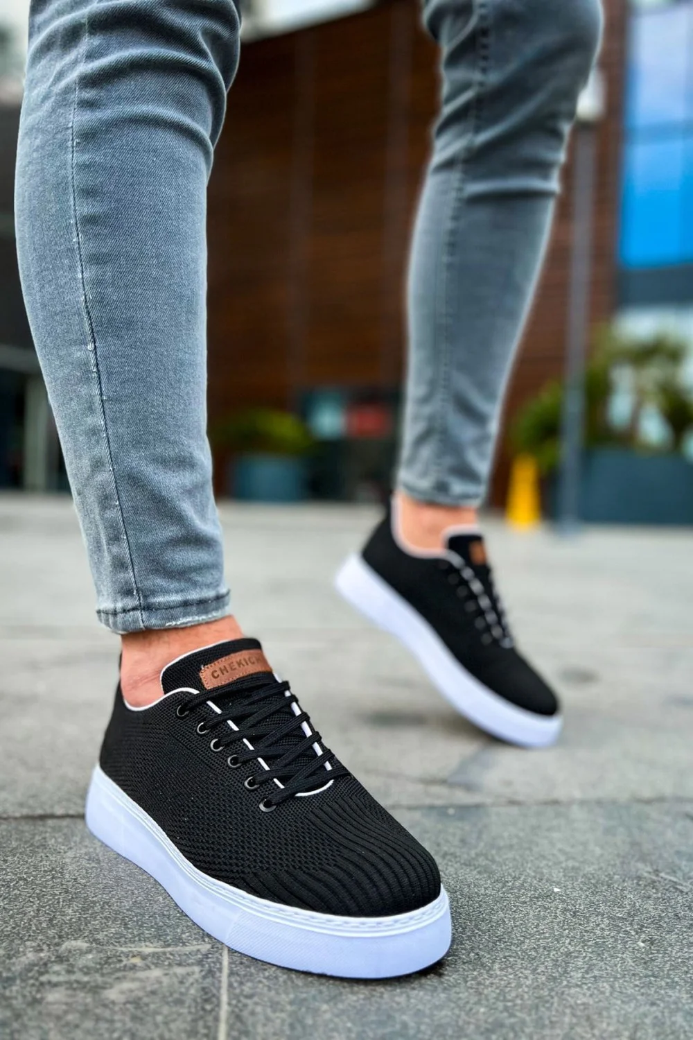 CH413 Crew Erkek Günlük Bağcıklı Triko Spor Sneaker Ayakkabı TBT - Siyah CH413 Crew Erkek Günlük Bağcıklı Triko Spor Sneaker Ayakkabı TBT - Siyah